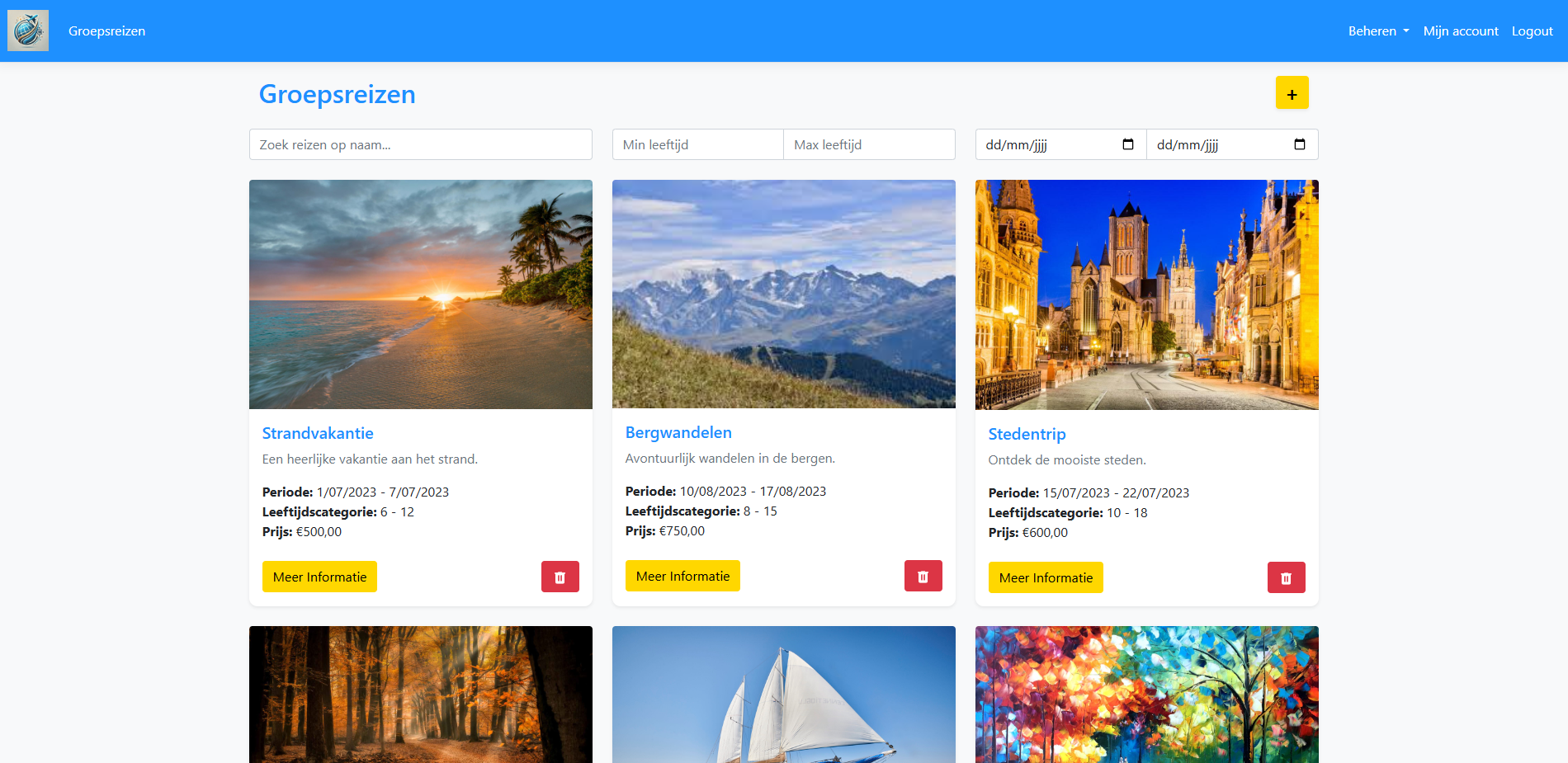 Groepsreizen platform GezondOpReis